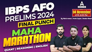 IBPS AFO Marathon Classes  IBPS AFO Prelims Maha Marathon  Complete Details [upl. by Llenaej324]