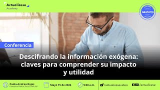 Descifrando la información exógena claves para comprender su impacto y utilidad [upl. by Sidnarb]