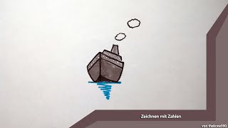 mit zahlen das zeichnen kinderleicht lernen  Zeichnen für Anfänger Zahl 1 [upl. by Bron]