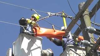 Cambio seccionador a cuchilla  132 kV Trabajos con Tensión [upl. by Pace]