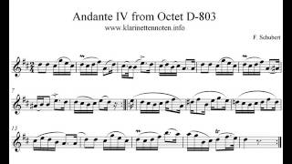 Andante IV from Octet D 803 play Clarinet [upl. by Hacceber]