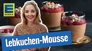 LebkuchenMousse Rezept  Einfaches Weihnachtsdessert im Glas UdPP [upl. by Pestana]