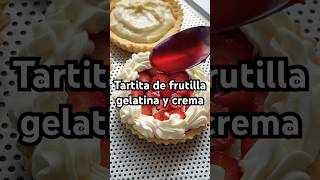 Receta tartita de frutilla con gelatina y crema 🍓 cake tarta sableé frutilla torta crema [upl. by Hafital]