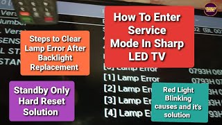 Sharp LED TV 2TC40AB2M Power led Red light Blinking ContinuouslyRed LED blinking Repair Tutorial [upl. by Nabila]