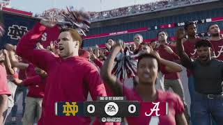 College Football 25 gameplay Alabama vs Notre Dame cfb25 easportscollegefootball [upl. by Gustie943]