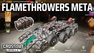 Flamethrowers META • Firebrew Fuel Tank Module • Crossout Mobile [upl. by Mittel]