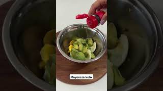 MAYONESA KETO DE AGUACATE keto recetaketo dietaketo mayonesa mayonesaketo [upl. by Corabel]