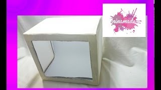 DIY Como hacer una caja de luz con materiales recicladosMuy fácil [upl. by Anerda]