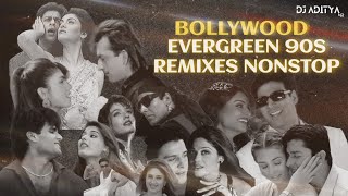 BOLLYWOOD ROMANTIC EVERGREEN 90s NONSTOP  BOLLYWOOD HITS HINDI 90s REMIXES MIX BY djadityanr [upl. by Leonardi811]