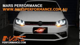 MARS Performance R Style DRL Head Lights with Sequential Indicators for VW POLO 6R 1016 [upl. by Alor]