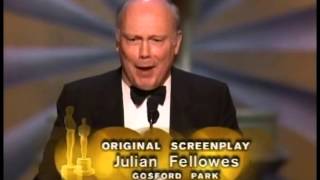 Gosford Park Wins Original Screenplay 2002 Oscars [upl. by Bartie]