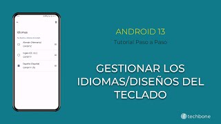 Gestionar los IdiomasDiseños del Teclado Android 13 [upl. by Doownelg]