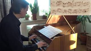 J S Bach  Invention 2 in c minor BWV 773 with scrolling score [upl. by Casilde]