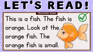 LETS READ  ENGLISH READING  SIMPLE SENTENCES FOR KIDS GRADE 1 amp KINDER  TEACHING MAMA [upl. by Ynattyrb]