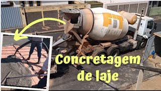 Concretagem de uma laje de 160 m2 120 [upl. by Sivatnod]