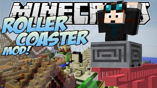 Minecraft  ROLLERCOASTER MOD Become a Rollercoaster Tycoon  Mod Showcase [upl. by Federico]