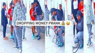 DROPPING MONEY PRANK 💰 😂 MADEM WALIAMUA WAJIFNYE WANASUKANA cyprianjoker trending pranks views [upl. by Kirtap114]