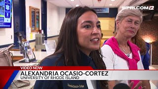 Video Now AOC gives remarks about the presidential election in Rhode Island [upl. by Aphrodite]