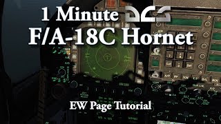 1 Minute DCS  FA18C Hornet  EW Page Tutorial [upl. by Olimpia772]