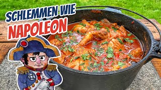 Huhn Marengo  Schlemmen wie Napoleon  Chicken Poulet Pollo alla Marengo [upl. by Burdett]