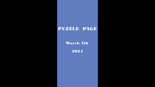 Lets Play  Puzzle Page  March 4th 2024 [upl. by Rahas]