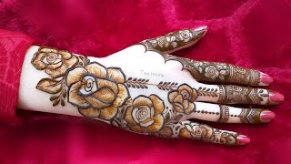 Beautiful Stylish Floral Mehndi Designs  Latest Floral Henna Design For Back Hand  Mehndi designs [upl. by Otanutrof]