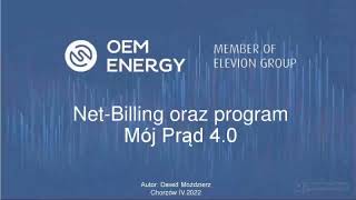 SzkolenieNetBillingMój Prąd40OEM Energy [upl. by Hamann363]