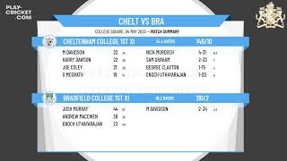 ECB  Friendly  Cheltenham College 1st XI v Bradfield College 1st XI [upl. by Tengdin]