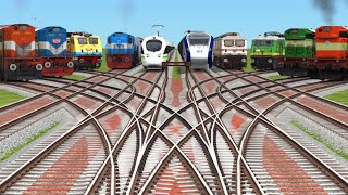 10 Trains And Crossing By Bumpy Grandient Tracks  Trains Crossing  train videos indian railways [upl. by Neddy539]