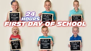 24 Hours with Family Fun Pack on the First Day of School [upl. by Akerdnahs907]