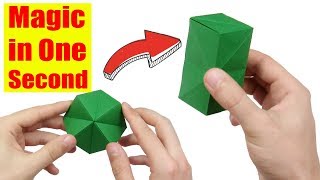 Easy Origami Magic Transforming Flexahedron Jeremy Shafer  Yakomoga Origami tutorial [upl. by Eaves]