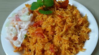 Simple Tomato rice in pressure cookerEasy Bachelors recipeതക്കാളി ചോറ് tomato rice Malayalam [upl. by Ahtennek]