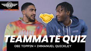 Obi Toppin And Immanuel Quickley Take The BFF Test  Wingmen Episode 2 [upl. by Hcib]