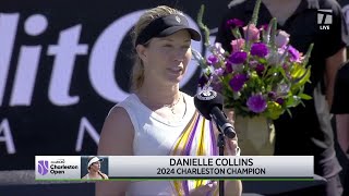 Danielle Collins 2024 Charleston Open Championship Speech  2024 Charleston Final [upl. by Barnie]