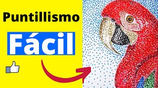 ☀️ APRENDE a Dibujar con la Divertida Técnica del Puntillismo 💚💜💙 Puntillismo para Principiantes [upl. by Halbeib]