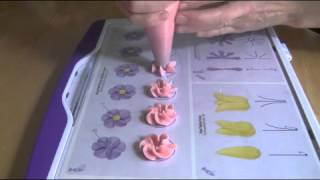 Cake Decorating Piping Techniques How to Make Drop Flowers [upl. by Coster]