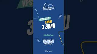 Tarih 3 Soru  8 KPSS 2025 [upl. by Arrac]