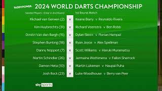 LIVE The 202324 Paddy Power World Darts Championship Draw [upl. by Genie640]