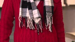 Foxford Woollen Mills Plaid Blanket Scarf on QVC [upl. by Erdnaxela]