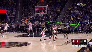 Explain Klay Thompson revived by Steph Curry and Chris Paul forcefeeding him with love vs Rockets [upl. by Levine9]