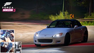 Honda S2000 on Custom Touge Map I Forza Horizon 5 Steering wheel  Shifter Gameplay [upl. by Ylekalb]