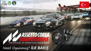 NASIL OYUNMUŞ  ASSETTO CORSA COMPETIZIONE TÜRKÇE İLK BAKIŞ DİREKSİYON SETİ  ASSETTO CORSA PS4 [upl. by Odinevneib]