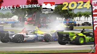 IndyCar iRacing Series 2024  116  Sebring  iRacing [upl. by Peugia]