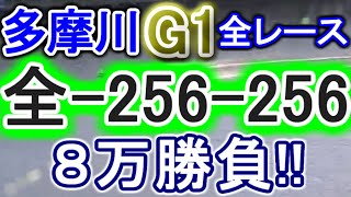 【競艇・ボートレース】多摩川G1全レース「全256256」８万勝負！！ [upl. by Kissel370]