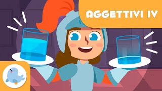 GLI AGGETTIVI 🚚 Oggetti 🎒 Vocabolario per bambini ☀️ Episodio 4 [upl. by Annabella]