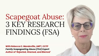 Family Scapegoating Abuse FSA Research 3 KEY Findings scapegoat research family estrangement [upl. by Helbon]