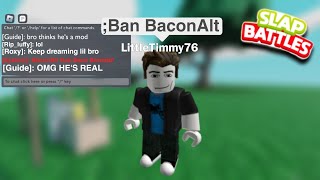 I DISGUISE As Staff Impersonator BUT Im Actually Staff  Slap Battles Roblox [upl. by Atirahs]