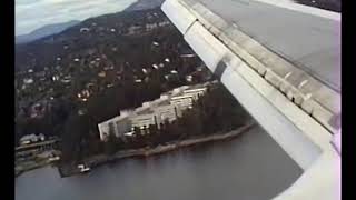 Approaching to Fornebu FBU airport  OSLO  Norway 1990 [upl. by Ailam]