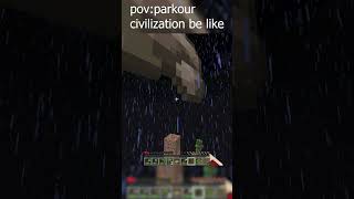 Minecraft parkour civilization be like parkourcivilization minecraftoneblock minecraft [upl. by Ebeohp367]