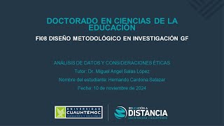 Avance del diseño metodológico del protocolo de investigación [upl. by Ellswerth]